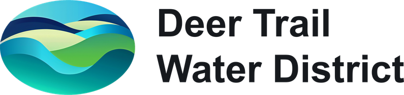 The Deer Trail Water District logo: an oval mark of layered blue and green waves beside the words Deer Trail Water District